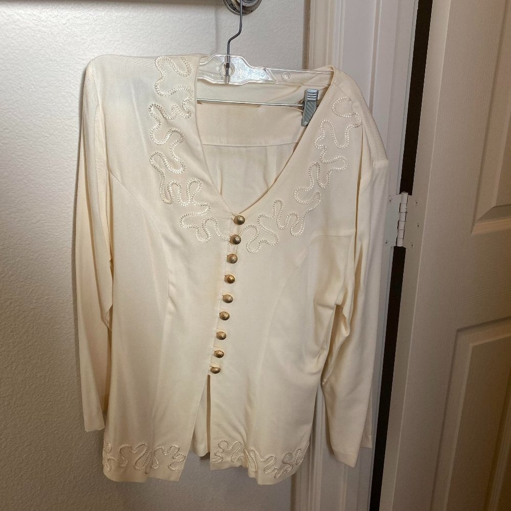 Vintage MYSTIC cream suit set